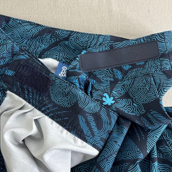 Rip Skirt wrap blue Hawaiian print Maui Moonlight - Picture 8 of 10